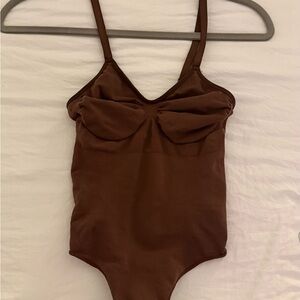 SKIMS Chocolate One-Piece Bodysuit